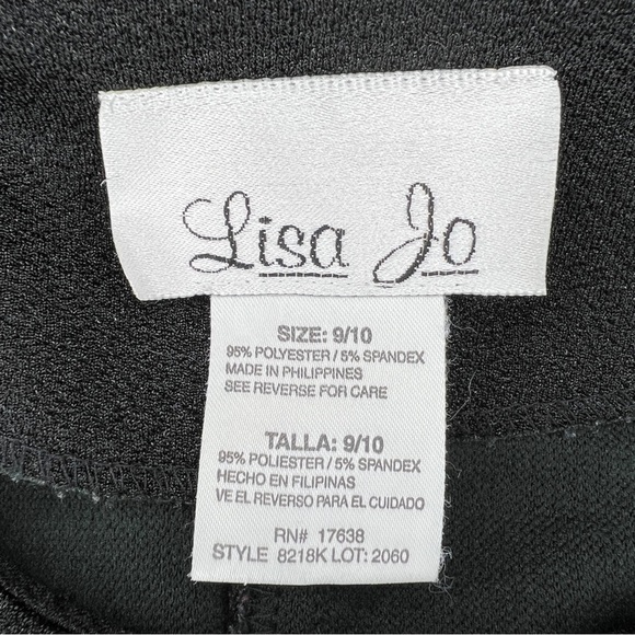 Vintage Lisa Jo Black Sleeveless Stretch Metal Belt Accent 90s Event Party - Picture 8 of 9